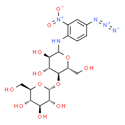 ChemSpider 2D Image | N-(4-Azido-2-nitrophenyl)-4-O-alpha-D-glucopyranosyl-D-glucopyranosylamine | C18H26N5O12
