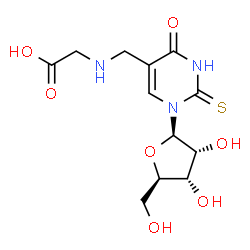 ChemSpider 2D Image | 5-carboxymethylaminomethyl-2-thiouridine | C12H17N3O7S