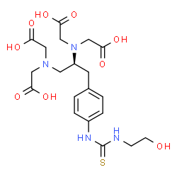 ChemSpider 2D Image | 4-[N'-(2-hydroxyethyl)thioureido]-L-benzyl EDTA | C20H28N4O9S