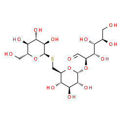 ChemSpider 2D Image | alpha-D-Glucopyranosyl-(1->6)-6-thio-alpha-D-glucopyranosyl-(1->2)-D-glucose | C18H32O15S