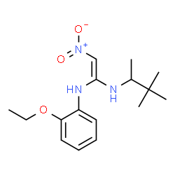 ChemSpider 2D Image | (Z)-N-(3,3-Dimethyl-2-butanyl)-N'-(2-ethoxyphenyl)-2-nitro-1,1-ethenediamine | C16H25N3O3