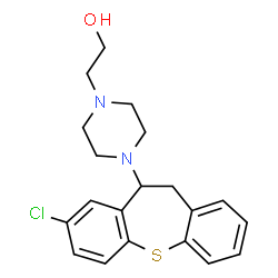 ChemSpider 2D Image | 1-Piperazineethanol, 4-(8-chloro-10,11-dihydrodibenzo(b,f)thiepin-10-yl)- | C20H23ClN2OS
