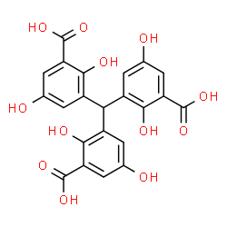 ChemSpider 2D Image | 3,3',3''-Methanetriyltris(2,5-dihydroxybenzoic acid) | C22H16O12