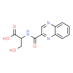 ChemSpider 2D Image | N-(2-Quinoxalinylcarbonyl)serine | C12H11N3O4