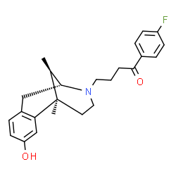 ChemSpider 2D Image | 1-(4-Fluorophenyl)-4-[(1R,9R,13R)-4-hydroxy-1,13-dimethyl-10-azatricyclo[7.3.1.0~2,7~]trideca-2,4,6-trien-10-yl]-1-butanone | C24H28FNO2