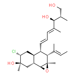 ChemSpider 2D Image | dehydroxychlorofusarielin B | C25H39ClO4