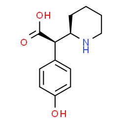 ChemSpider 2D Image | (2R)-(4-Hydroxyphenyl)[(2R)-2-piperidinyl]acetic acid | C13H17NO3
