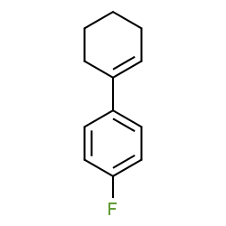 ChemSpider 2D Image | 1-(1-Cyclohexen-1-yl)-4-fluorobenzene | C12H13F