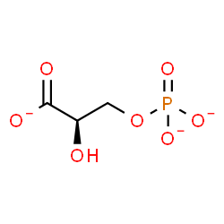 ChemSpider 2D Image | (2R)-2-Hydroxy-3-(phosphonatooxy)propanoate | C3H4O7P