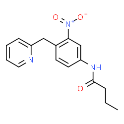 ChemSpider 2D Image | 2-(4-butyrylamino-2-nitrobenzyl)pyridine | C16H17N3O3