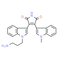 ChemSpider 2D Image | Bisindolylmaleimide VIII acetate | C24H22N4O2