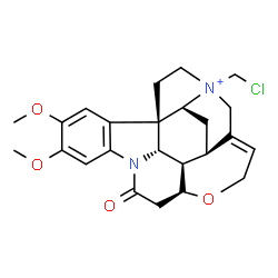 ChemSpider 2D Image | (14beta)-19-(Chloromethyl)-2,3-dimethoxy-10-oxostrychnidin-19-ium | C24H28ClN2O4