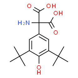 ChemSpider 2D Image | Amino[4-hydroxy-3,5-bis(2-methyl-2-propanyl)phenyl]malonic acid | C17H25NO5