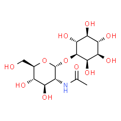 ChemSpider 2D Image | 1D-myo-inositol 2-acetamido-2-deoxy-alpha-D-glucopyranoside | C14H25NO11