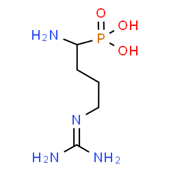 ChemSpider 2D Image | (1-Amino-4-carbamimidamidobutyl)phosphonic acid | C5H15N4O3P