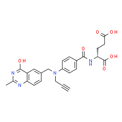 ChemSpider 2D Image | N-(4-{[(2-Methyl-4-oxo-1,4-dihydro-6-quinazolinyl)methyl](2-propyn-1-yl)amino}benzoyl)-D-glutamic acid | C25H24N4O6