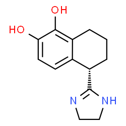 ChemSpider 2D Image | (5S)-5-(4,5-Dihydro-1H-imidazol-2-yl)-5,6,7,8-tetrahydro-1,2-naphthalenediol | C13H16N2O2