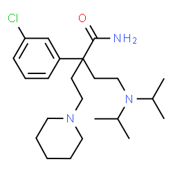 ChemSpider 2D Image | 2-(3-Chlorophenyl)-4-(diisopropylamino)-2-[2-(1-piperidinyl)ethyl]butanamide | C23H38ClN3O