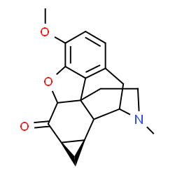 ChemSpider 2D Image | (15R,17R)-10-Methoxy-4-methyl-12-oxa-4-azahexacyclo[9.7.1.0~1,13~.0~5,18~.0~7,19~.0~15,17~]nonadeca-7(19),8,10-trien-14-one | C19H21NO3