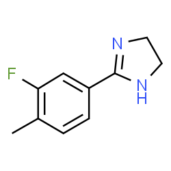 ChemSpider 2D Image | 2-(3-Fluoro-4-methylphenyl)-4,5-dihydro-1H-imidazole | C10H11FN2