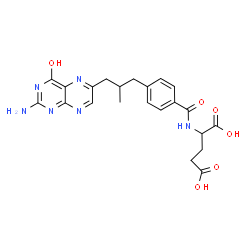 ChemSpider 2D Image | N-{4-[3-(2-amino-4-hydroxypteridin-6-yl)-2-methylpropyl]benzoyl}glutamic acid | C22H24N6O6