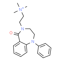 ChemSpider 2D Image | N,N,N-Trimethyl-2-(5-oxo-1-phenyl-1,2,3,5-tetrahydro-4H-1,4-benzodiazepin-4-yl)ethanaminium | C20H26N3O