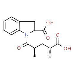 ChemSpider 2D Image | 1-[(2R,4R)-4-Carboxy-2-methylpentanoyl]-2-indolinecarboxylic acid | C16H19NO5