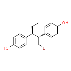 ChemSpider 2D Image | 4,4'-[(2R,3S)-1-Bromo-2,3-pentanediyl]diphenol | C17H19BrO2