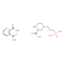 ChemSpider 2D Image | 2,3-Pyridinedicarboxylic acid - 4-(3-phosphonopropyl)-2-piperazinecarboxylic acid (1:1) | C15H22N3O9P