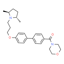 ChemSpider 2D Image | (4'-{3-[(2S,5S)-2,5-Dimethyl-1-pyrrolidinyl]propoxy}-4-biphenylyl)(4-morpholinyl)methanone | C26H34N2O3