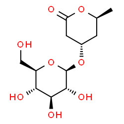 ChemSpider 2D Image | (2S,4S)-2-Methyl-6-oxotetrahydro-2H-pyran-4-yl beta-D-glucopyranoside | C12H20O8