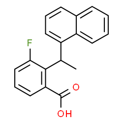 ChemSpider 2D Image | 3-fluoro-2-(1-(1-naphthyl)ethyl)benzoic acid | C19H15FO2