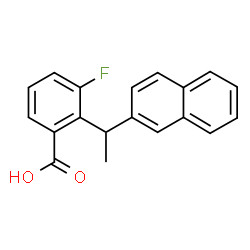 ChemSpider 2D Image | 3-Fluoro-2-[1-(2-naphthyl)ethyl]benzoic acid | C19H15FO2