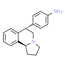 ChemSpider 2D Image | 4-[(6S,10bS)-1,2,3,5,6,10b-Hexahydropyrrolo[2,1-a]isoquinolin-6-yl]aniline | C18H20N2