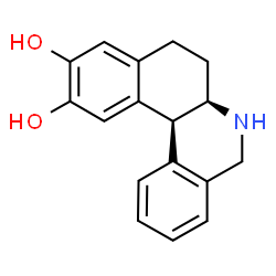 ChemSpider 2D Image | (6aR,12bR)-5,6,6a,7,8,12b-Hexahydrobenzo[a]phenanthridine-10,11-diol | C17H17NO2