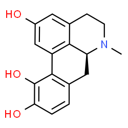 ChemSpider 2D Image | (6aS)-6-Methyl-5,6,6a,7-tetrahydro-4H-dibenzo[de,g]quinoline-2,10,11-triol | C17H17NO3