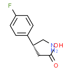 ChemSpider 2D Image | (R)-4-AMINO-3-(4-FLUOROPHENYL)BUTANOIC ACID | C10H12FNO2