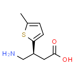 ChemSpider 2D Image | (3S)-4-Amino-3-(5-methyl-2-thienyl)butanoic acid | C9H13NO2S