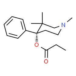 ChemSpider 2D Image | (4R)-1,3,3-Trimethyl-4-phenyl-4-piperidinyl propionate | C17H25NO2