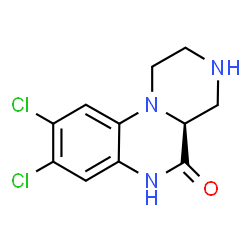 ChemSpider 2D Image | (4aS)-8,9-Dichloro-2,3,4,4a-tetrahydro-1H-pyrazino[1,2-a]quinoxalin-5(6H)-one | C11H11Cl2N3O