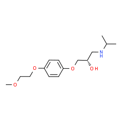 ChemSpider 2D Image | (2S)-1-(Isopropylamino)-3-[4-(2-methoxyethoxy)phenoxy]-2-propanol | C15H25NO4