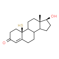 ChemSpider 2D Image | (8xi,9xi,14xi,17beta)-17-Hydroxy-10-sulfanylestr-4-en-3-one | C18H26O2S
