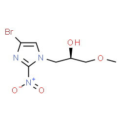 ChemSpider 2D Image | (2R)-1-(4-Bromo-2-nitro-1H-imidazol-1-yl)-3-methoxy-2-propanol | C7H10BrN3O4