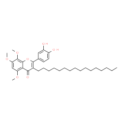 ChemSpider 2D Image | 2-(3,4-Dihydroxyphenyl)-3-hexadecyl-5,7,8-trimethoxy-4H-chromen-4-one | C34H48O7