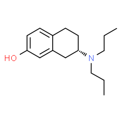 ChemSpider 2D Image | (7S)-7-(Dipropylamino)-5,6,7,8-tetrahydro-2-naphthalenol | C16H25NO