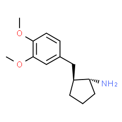 ChemSpider 2D Image | (1R,2S)-2-(3,4-Dimethoxybenzyl)cyclopentanamine | C14H21NO2