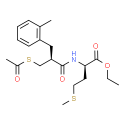 ChemSpider 2D Image | Ethyl N-[(2S)-3-(acetylsulfanyl)-2-(2-methylbenzyl)propanoyl]-D-methioninate | C20H29NO4S2