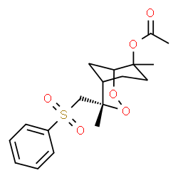 ChemSpider 2D Image | (4S)-4,8-Dimethyl-4-[(phenylsulfonyl)methyl]-2,3-dioxabicyclo[3.3.1]non-8-yl acetate | C18H24O6S