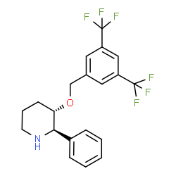 ChemSpider 2D Image | (2R,3S)-3-{[3,5-bis(trifluoromethyl)benzyl]oxy}-2-phenylpiperidine | C20H19F6NO
