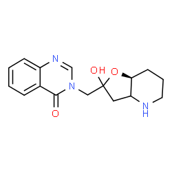 ChemSpider 2D Image | 3-{[(7aS)-2-Hydroxyoctahydrofuro[3,2-b]pyridin-2-yl]methyl}-4(3H)-quinazolinone | C16H19N3O3